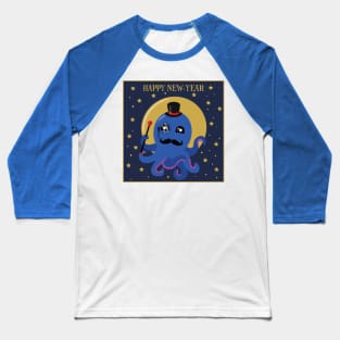 Octopus New Year Baseball T-Shirt